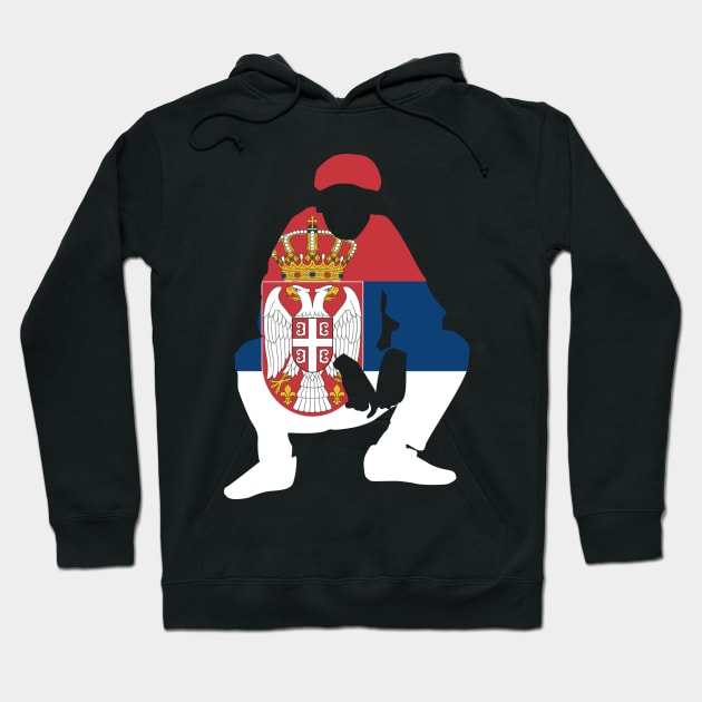 Serbian slav squat Hoodie by Slavstuff